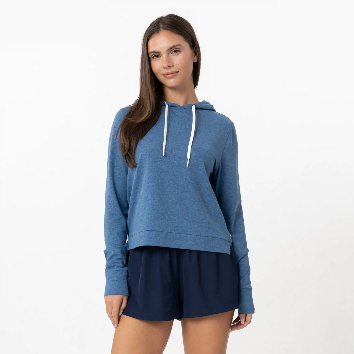 Tempo Performance Hoodie | Heather - Coastal Blue/Potomac Blue