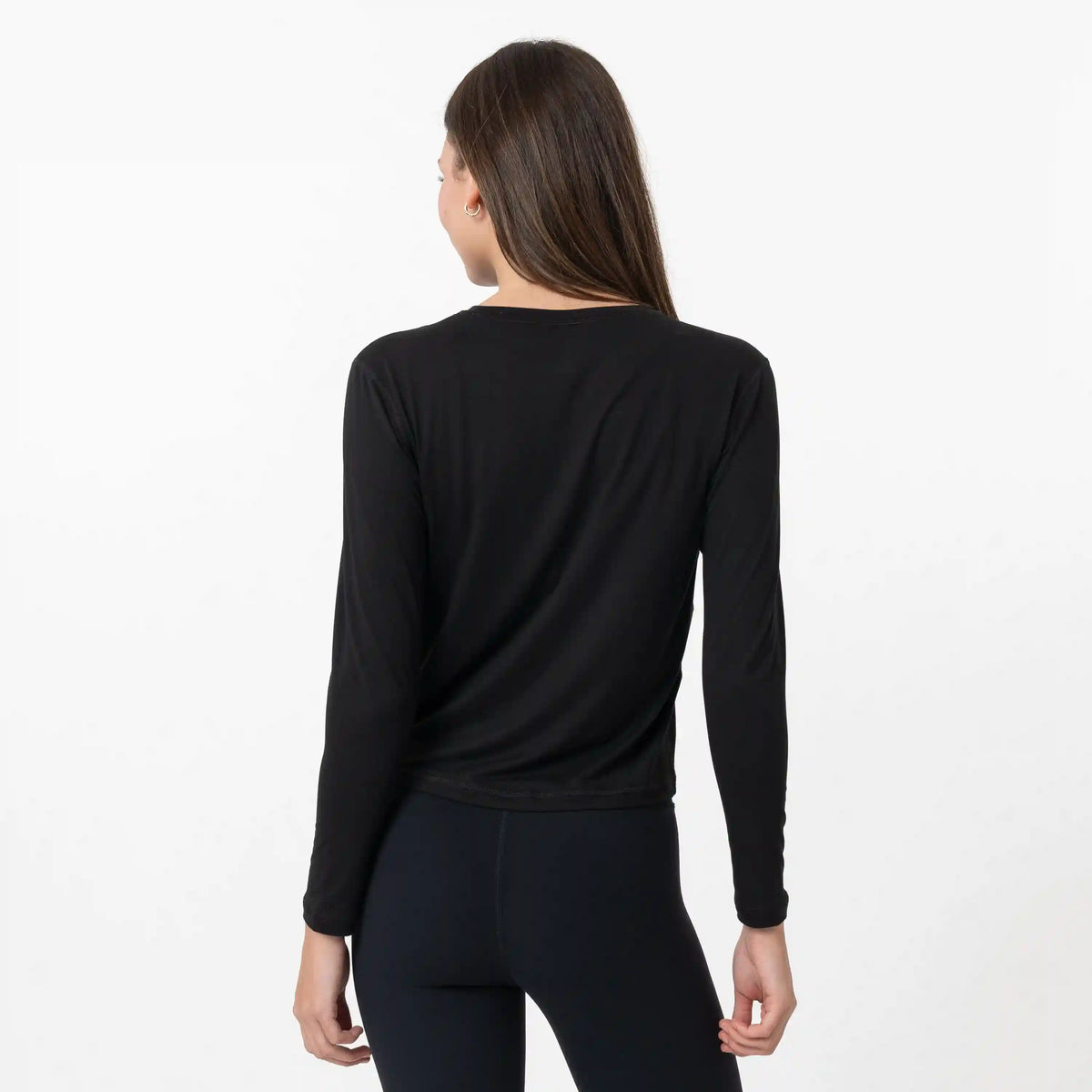 Drift Performance Long Sleeve Tee | Solid - Midnight Black