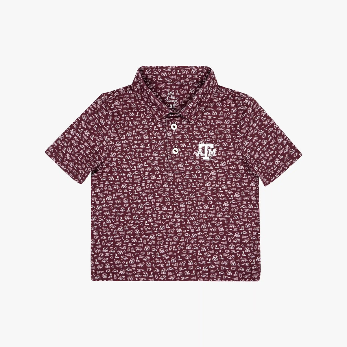 The Lil' Texas A&M Gameday 2.0 | Collegiate Polo | The Texas A&M Gameday 2.0 - Burgundy/White - 1