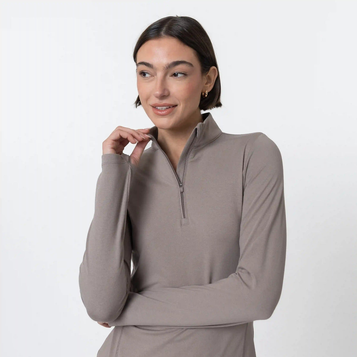 Heather Performance Q-Zip | Heather - Greyhawk/Greyhawk