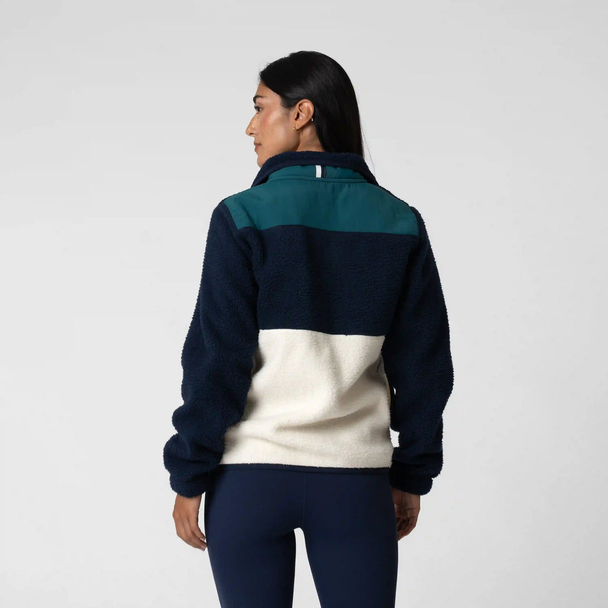 Summit Crest Full-Zip Jacket | Colorblock - Fleet Navy/Ivory - Midnight Green (Women's)