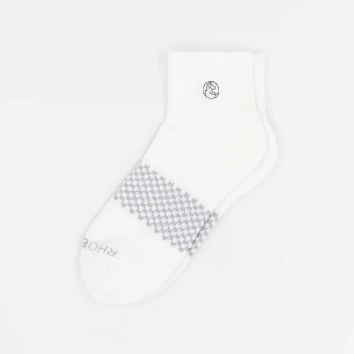 Stratus Performance Half Crew Socks | Solid - White - Thunder Grey