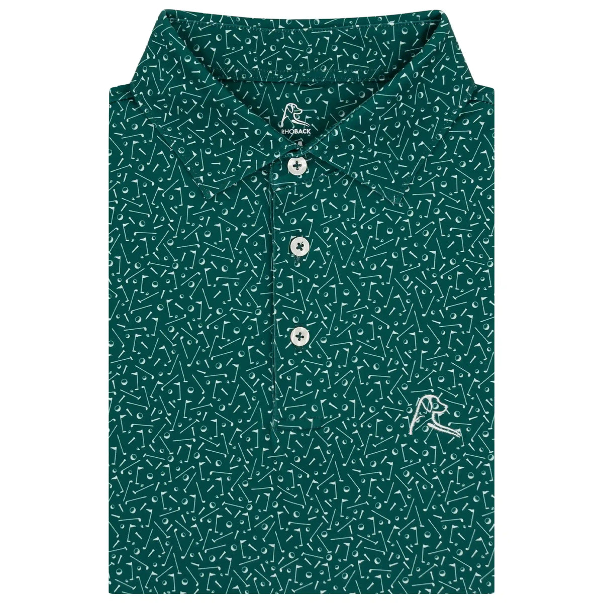 The Mulligan | Performance Polo | The Mulligan - Fairway Green/White
