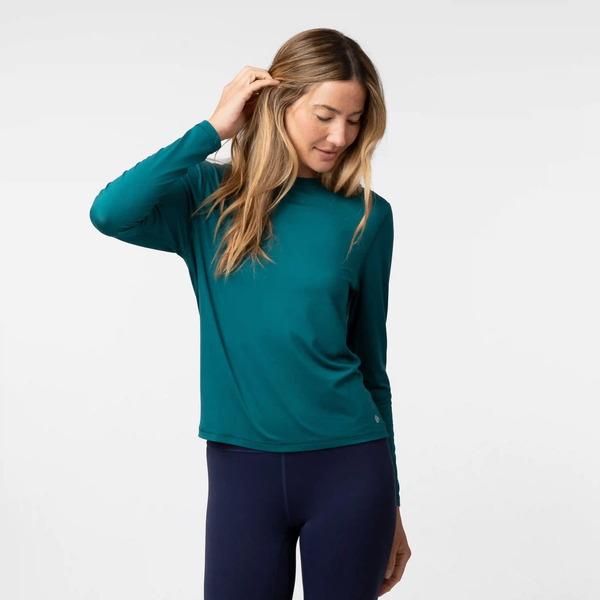 Drift Performance Long Sleeve Tee | Solid - Midnight Green