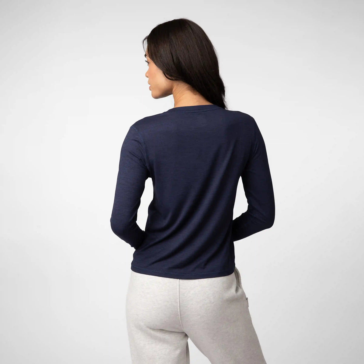 Drift Performance Long Sleeve Tee | Heather - Fleet Navy/Nightshade