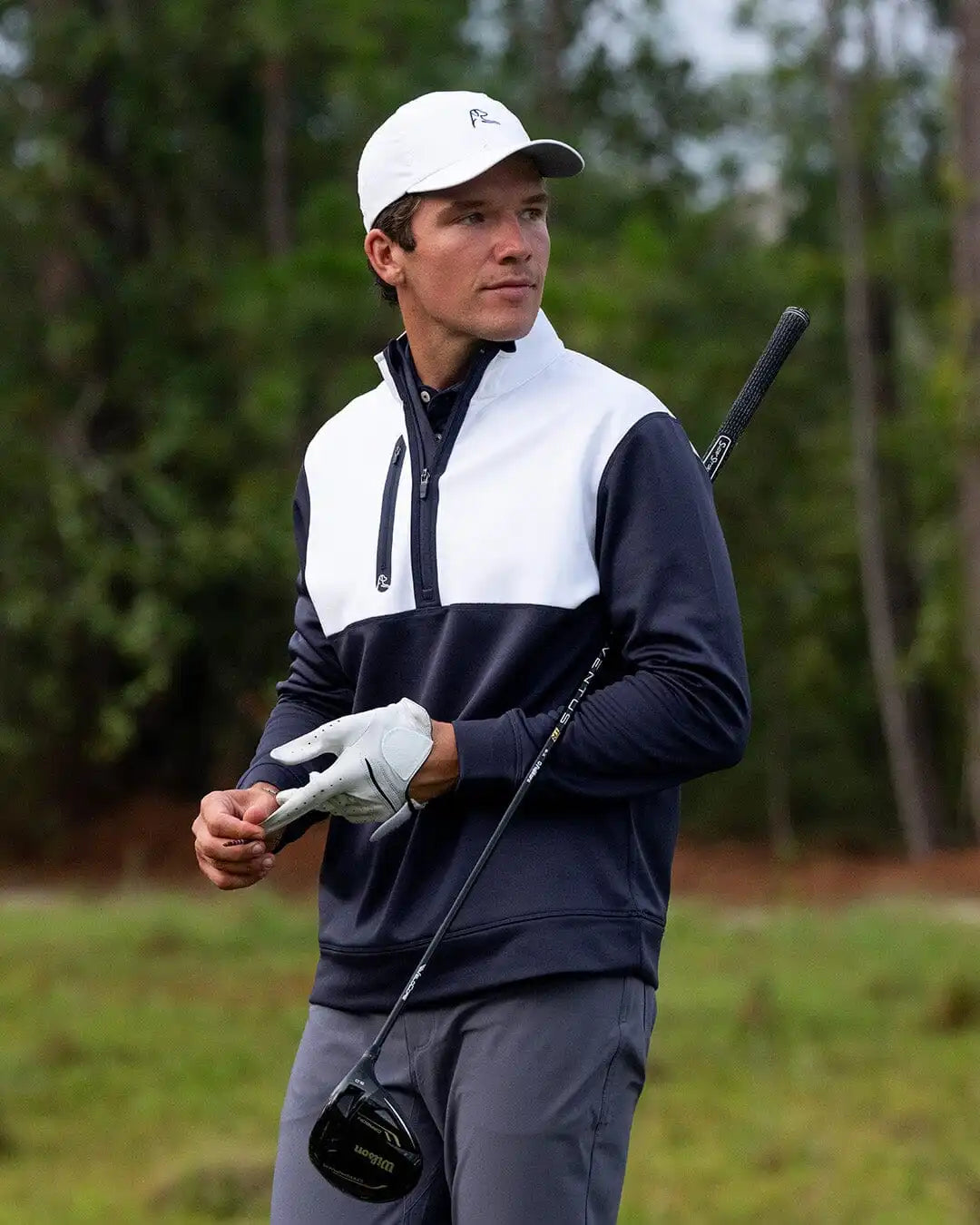 Knoll Performance Half-Zip | Colorblock - Fleet Navy/White