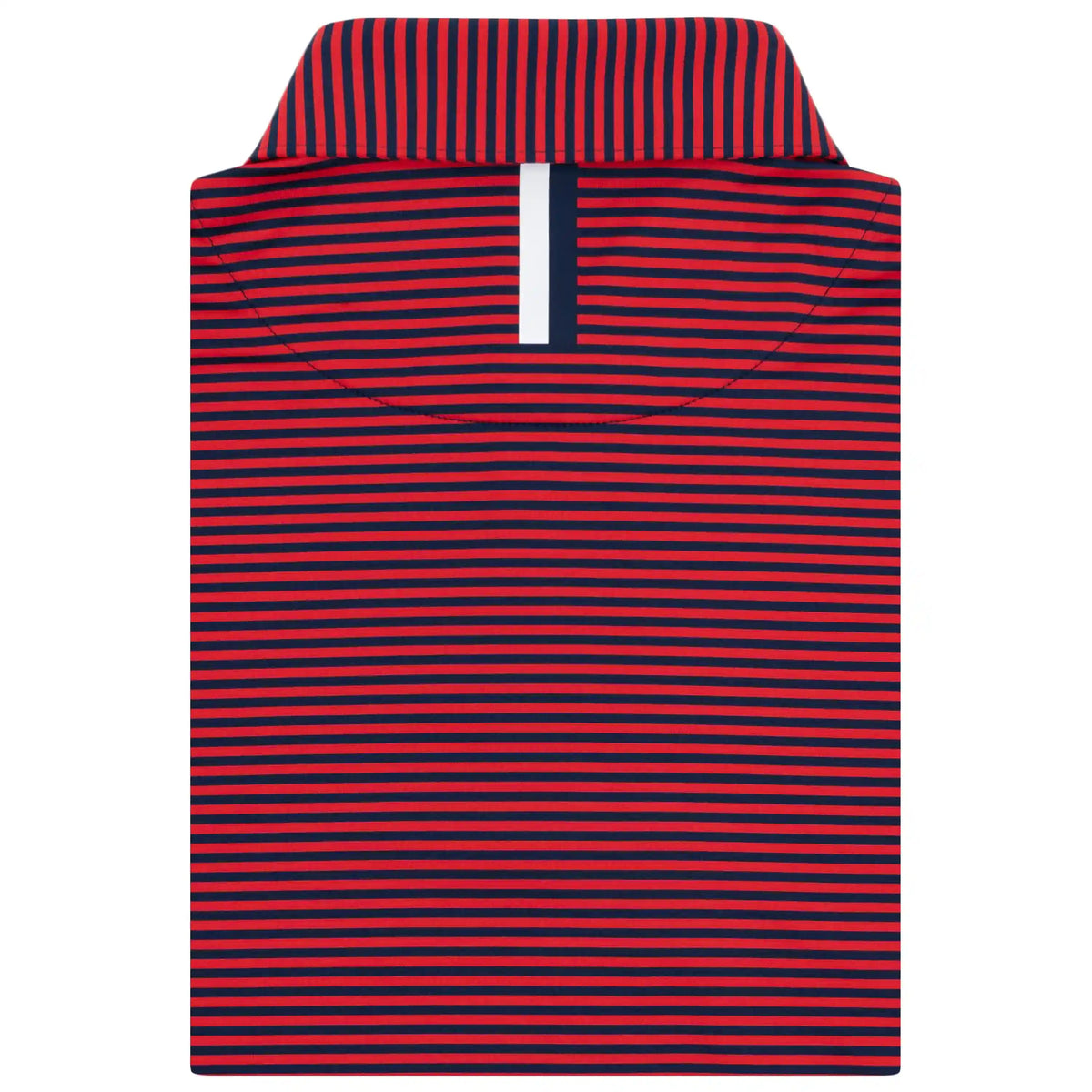 The Birdie Stripe | Performance Polo | The Birdie Stripe - Classic Red/Fleet Navy