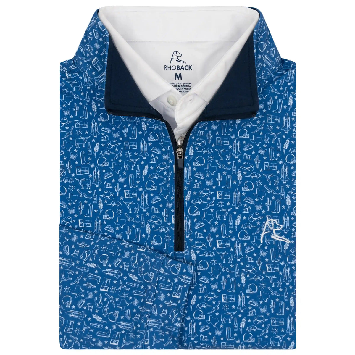 Texan Performance Q-Zip | The Texan - Short Stop Blue/White - TX