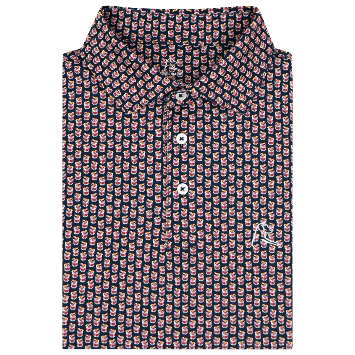 The Negroni | Performance Polo | The Negroni - Fleet Navy/Scarlet Red