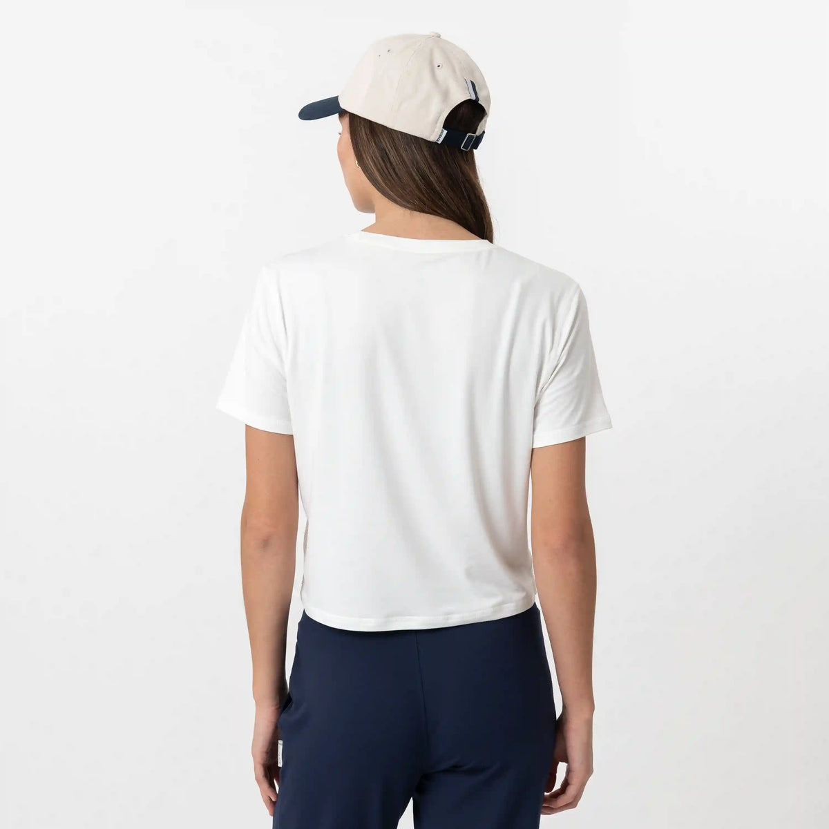 Drift Performance Crop Tee | Solid - White