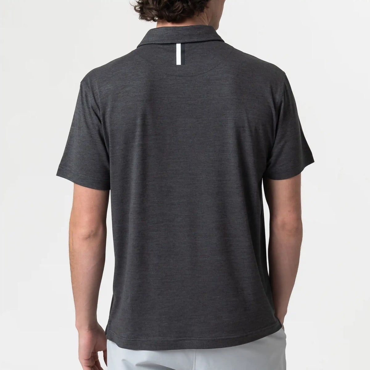 Tailwind Performance Polo | Heather - Charcoal Grey/Ash Grey