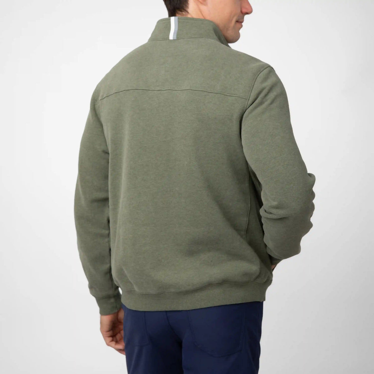 Ready Half-Zip | Heather - Moss Green
