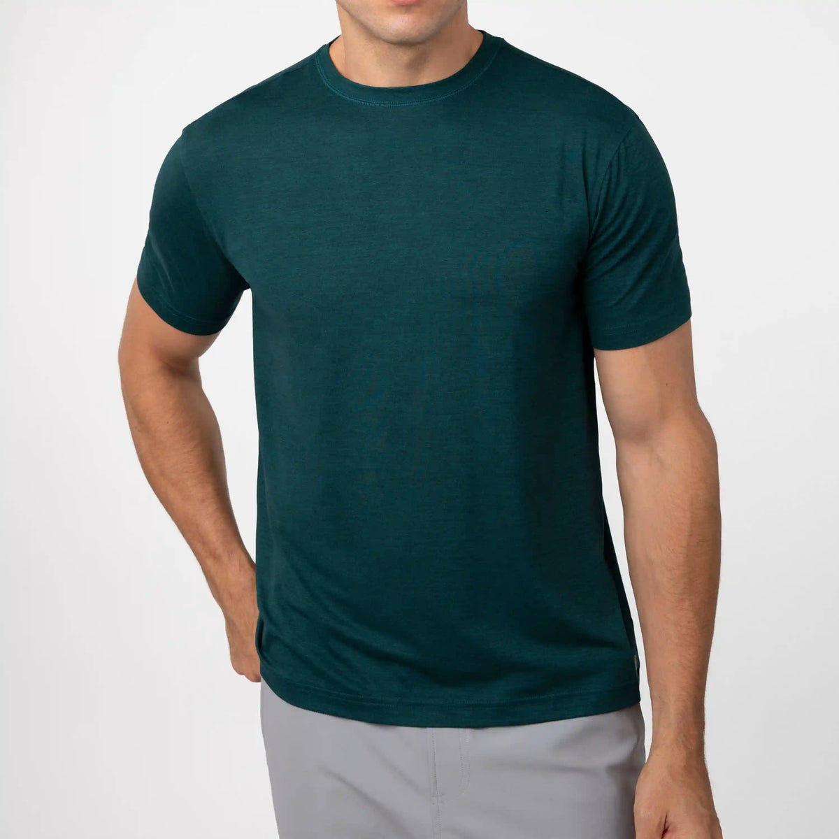 Tailwind Performance Tee | Heather - Ponderosa Green/Midnight Green