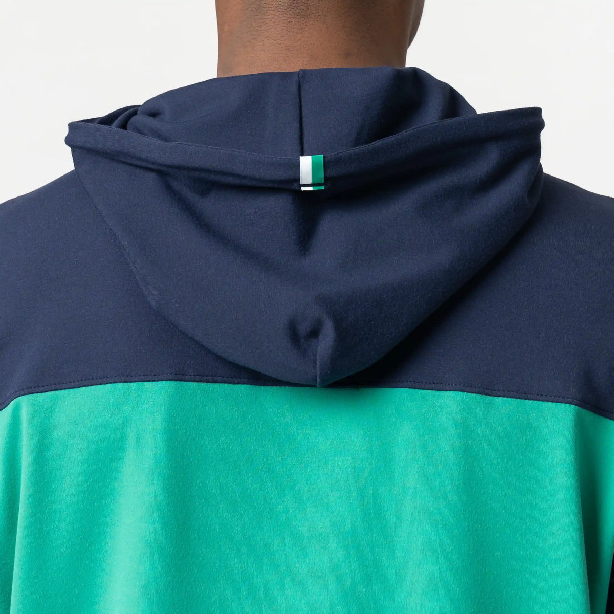 Hesi Performance Hoodie | Colorblock - Fleet Navy/Lily Pad Green