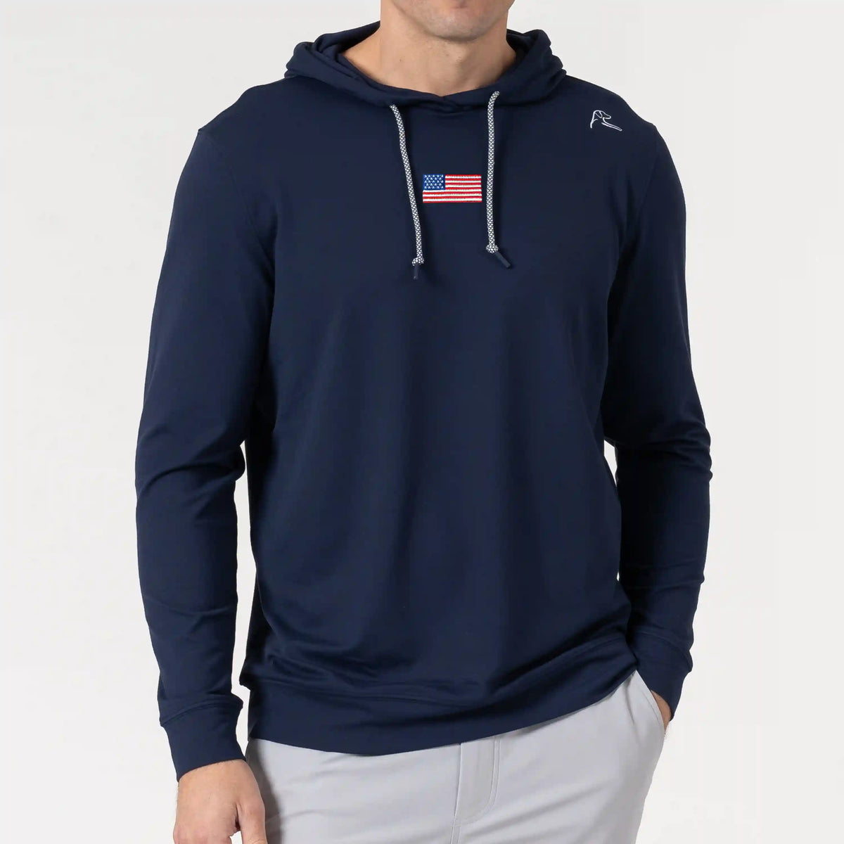 Hesi Performance Hoodie | Solid - Fleet Navy USA - USA 4 RED