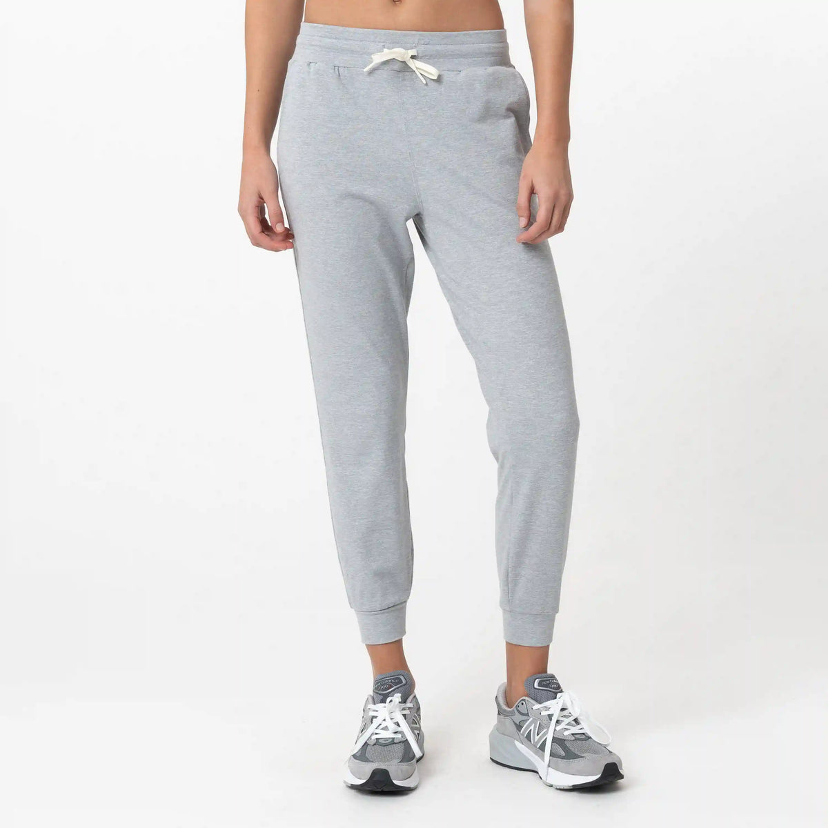 Tempo Performance Jogger | Heather - Stainless Steel/White