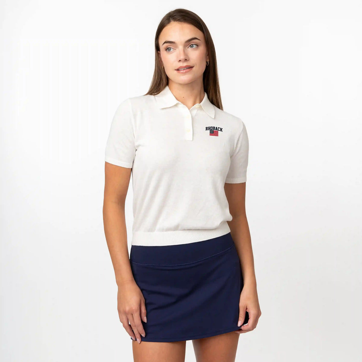 Harbor Sweater Polo | Solid - Ivory - RHBCK FLAG 2