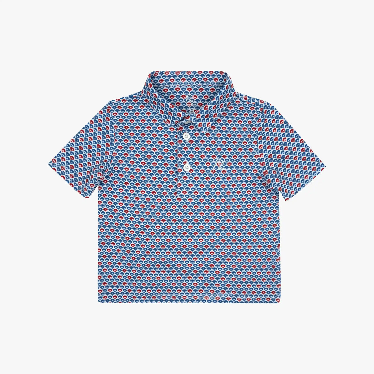 The Lil' Ballpark | Performance Polo | The Ballpark - White/Short Stop Blue - USA