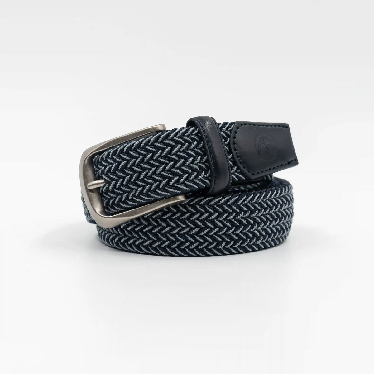 Flex Stretch Belt | The Two Color Weave - Fleet Navy/Thunder Grey