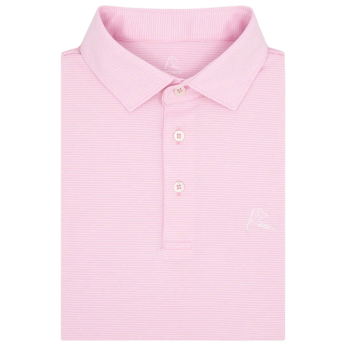 The Crispy Stripe | Performance Polo | The Crispy Stripe - Lotus Pink/White