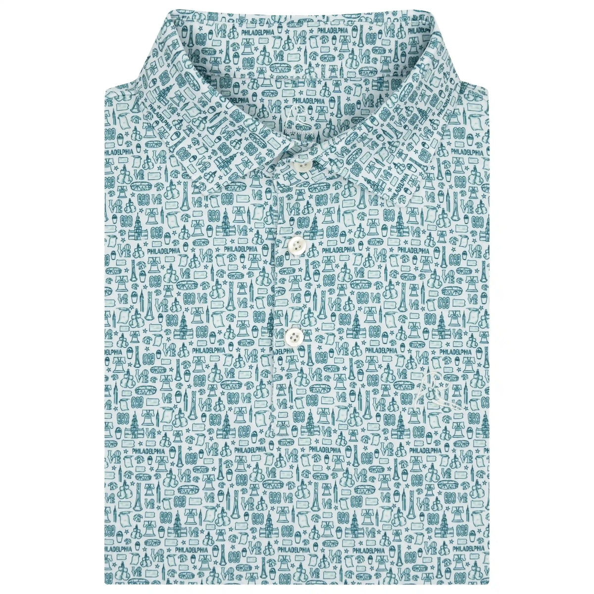 The Brotherly Love | Performance Polo | The Brotherly Love - White/Midnight Green