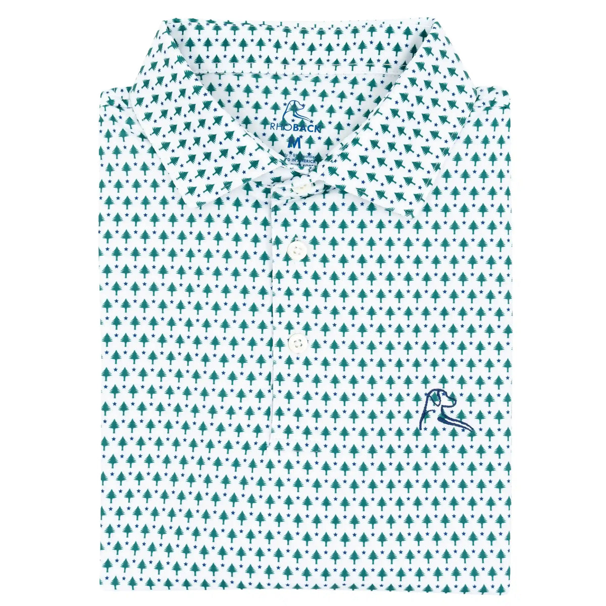 The Vacationland | Performance Polo | The Vacationland - White/Emerald Green
