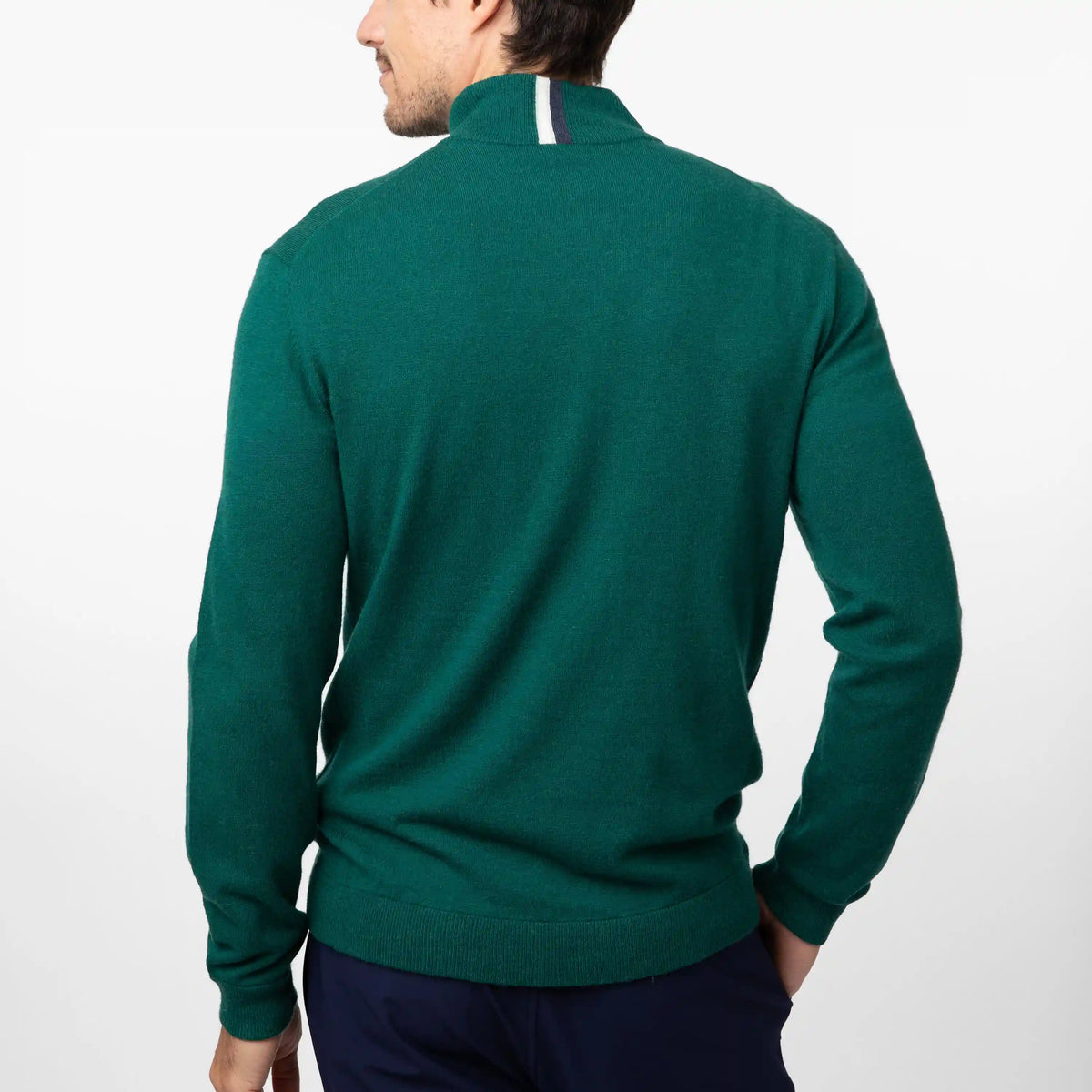 Hogan Q-Zip Sweater | Heather - Evergreen/Evergreen