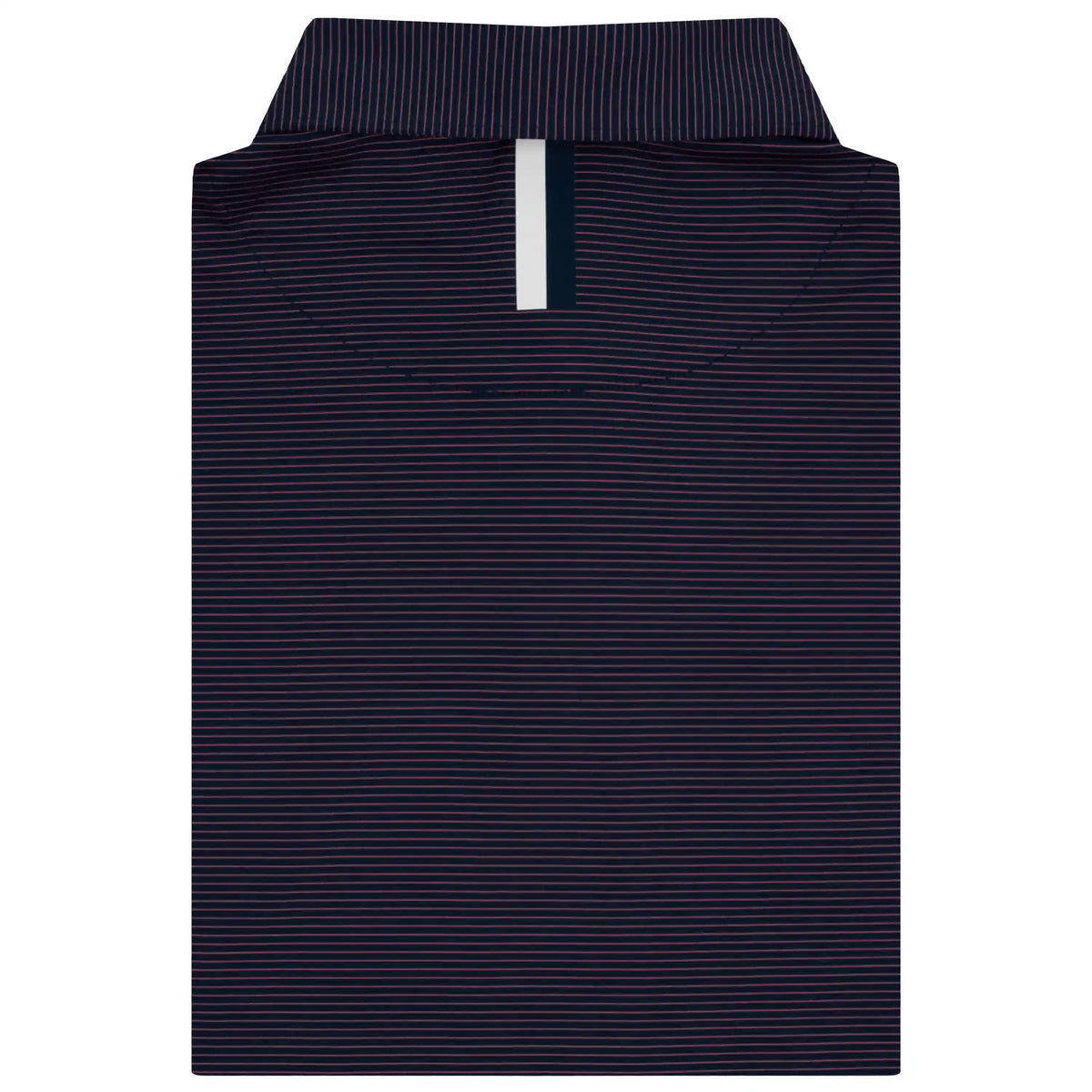 The Shell Stripe | Long Sleeve Performance Polo | The Shell Stripe - Fleet Navy/Rouge Red