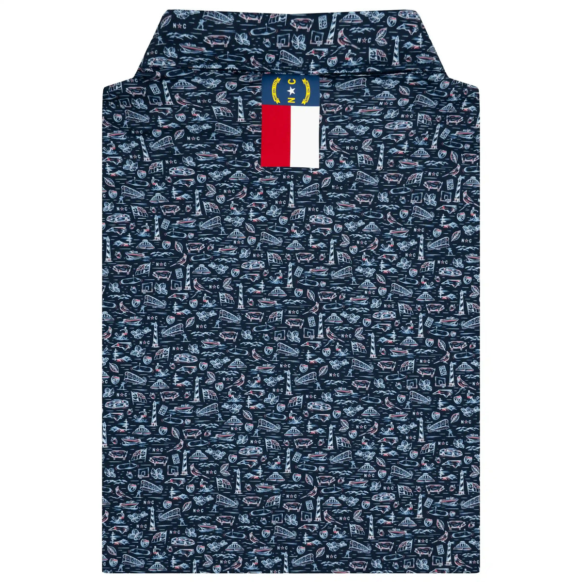 The Old North State | Performance Polo | The Old North State - Fleet Navy/White - NC