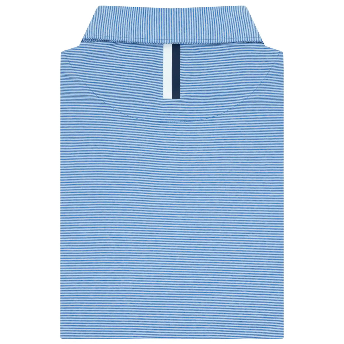 The Whaler Heather Stripe | Long Sleeve Performance Polo | The Whaler Heather Stripe - Bunker Blue/White