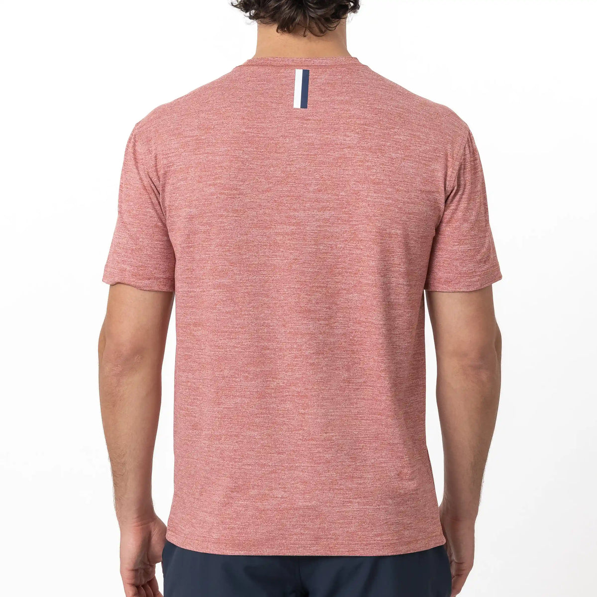 Tailwind Performance Tee | Heather - Rouge Red/White