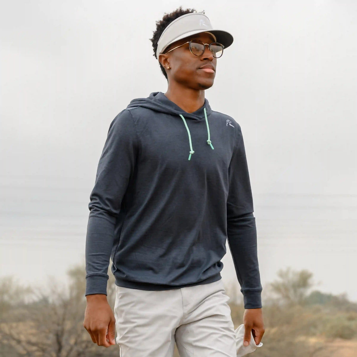 Hesi Performance Hoodie | Heather - Postgame Grey/Midnight Black