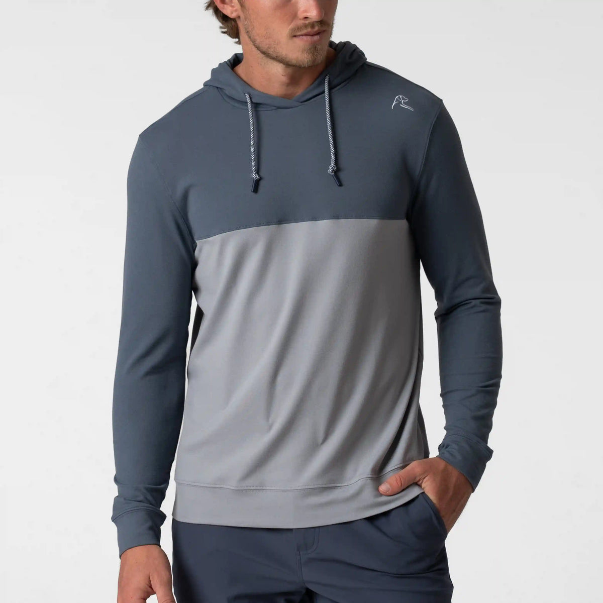 Hesi Performance Hoodie | Colorblock - Everest Grey/Stainless Steel