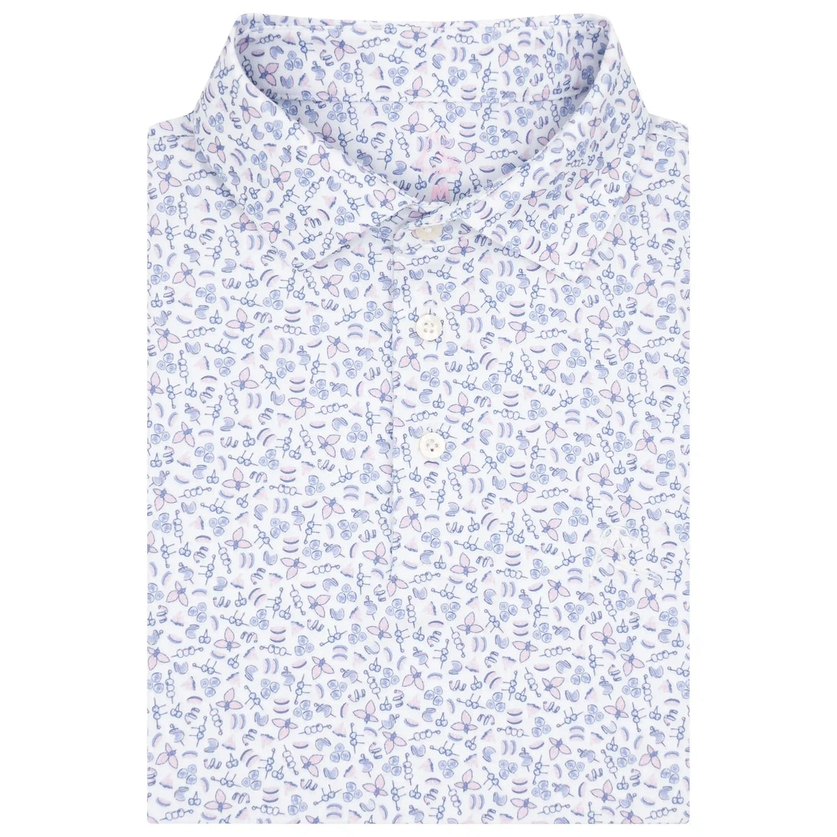 The Cocktail Garnish | Performance Polo | The Cocktail Garnish - White/Lotus Pink