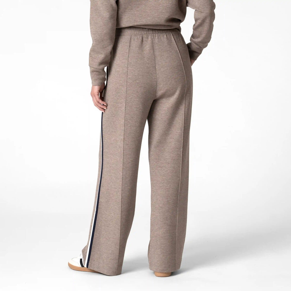 Aspire Pintuck Pant | Heather - Greyhawk - White/Fleet Navy
