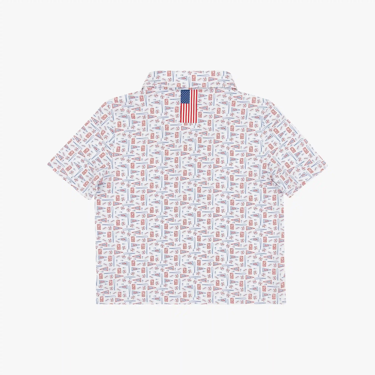The Lil' Pennant Race | Performance Polo | The Pennant Race - White/Short Stop Blue - USA