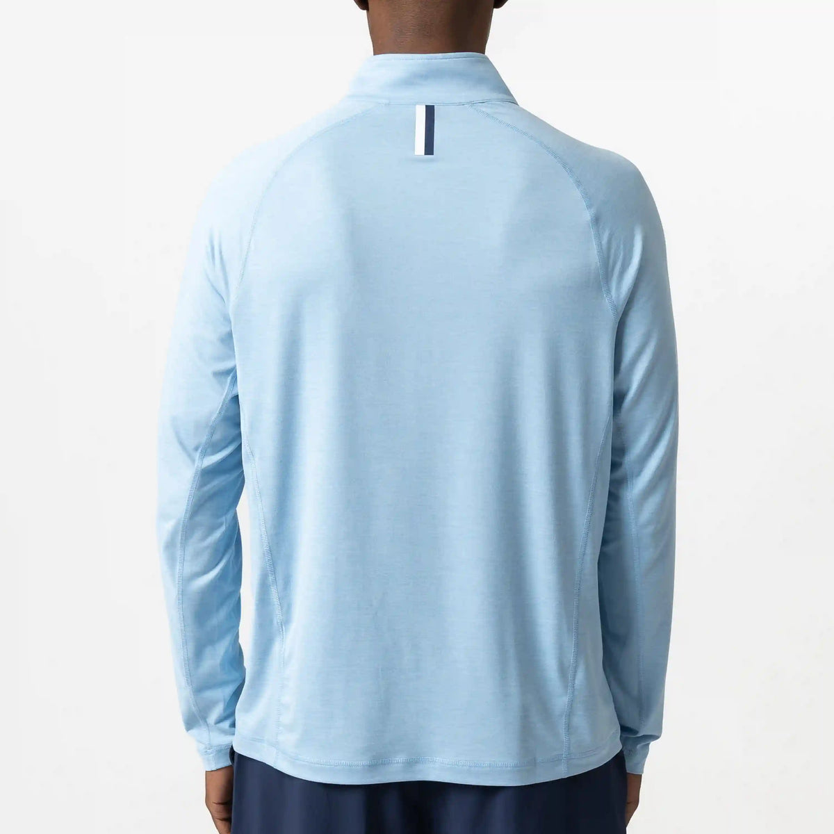 Tailwind Performance Q-Zip | Heather - Baby Blue/Baby Blue