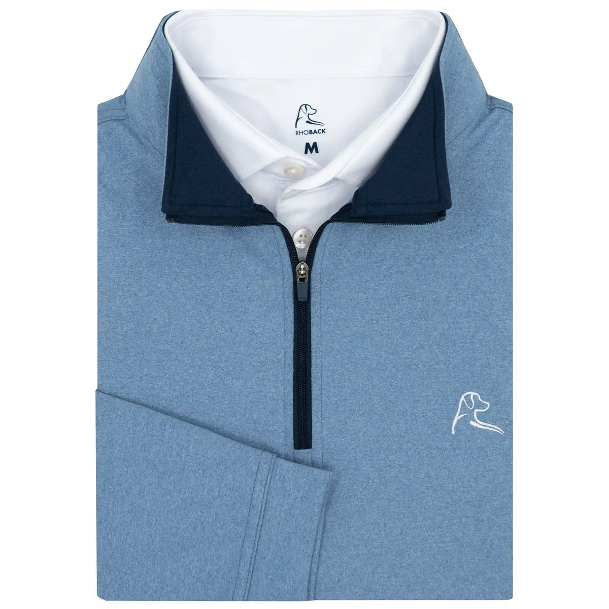 Heather Performance Q-Zip | Heather - Coastal Blue/Oxford Blue