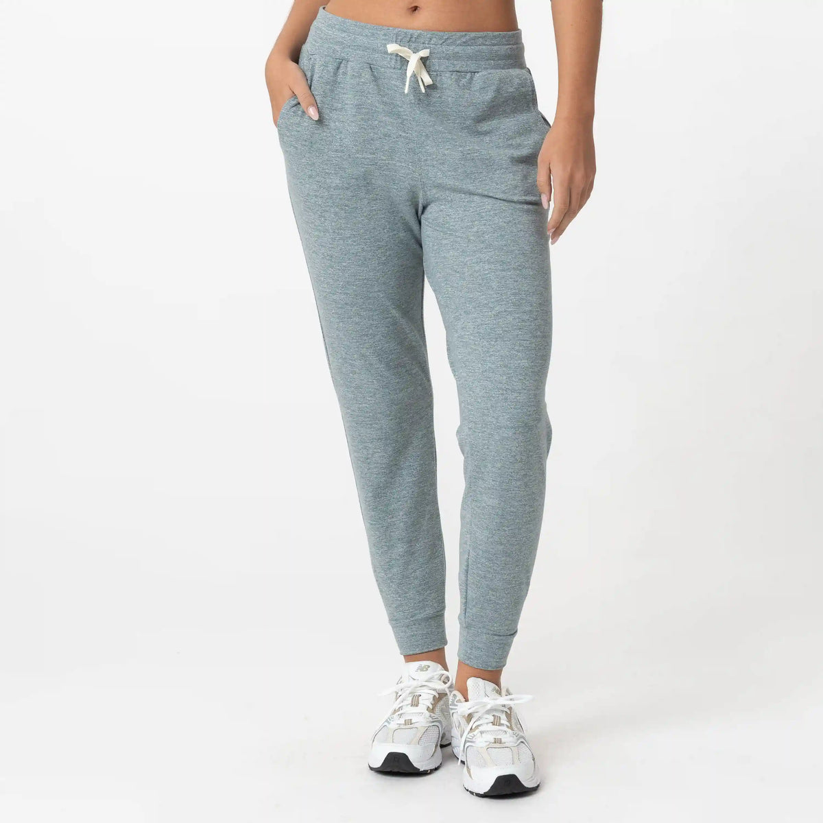 Tempo Performance Jogger | Heather - Jungle Green/White