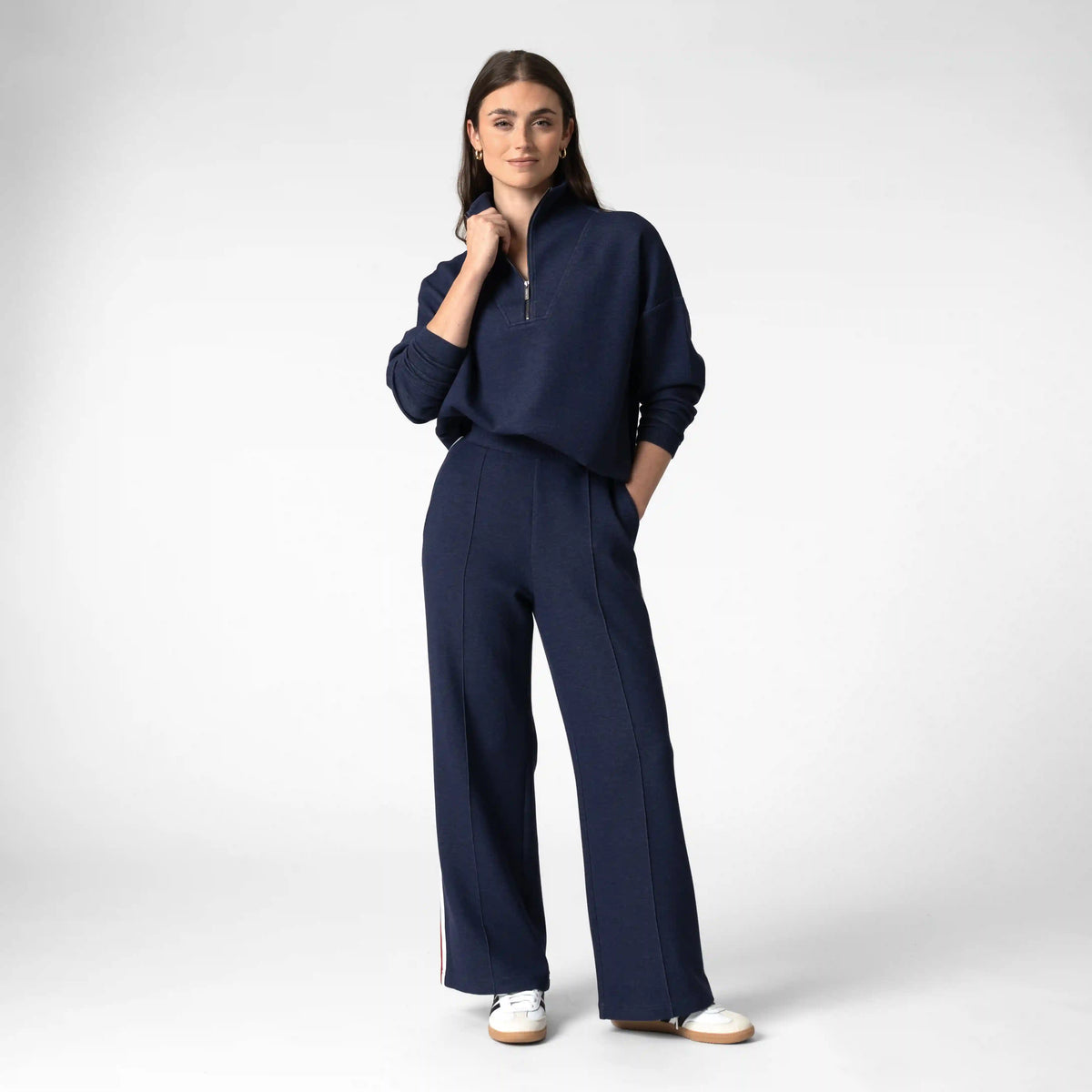 Aspire Half-Zip | Heather - Indigo Blue