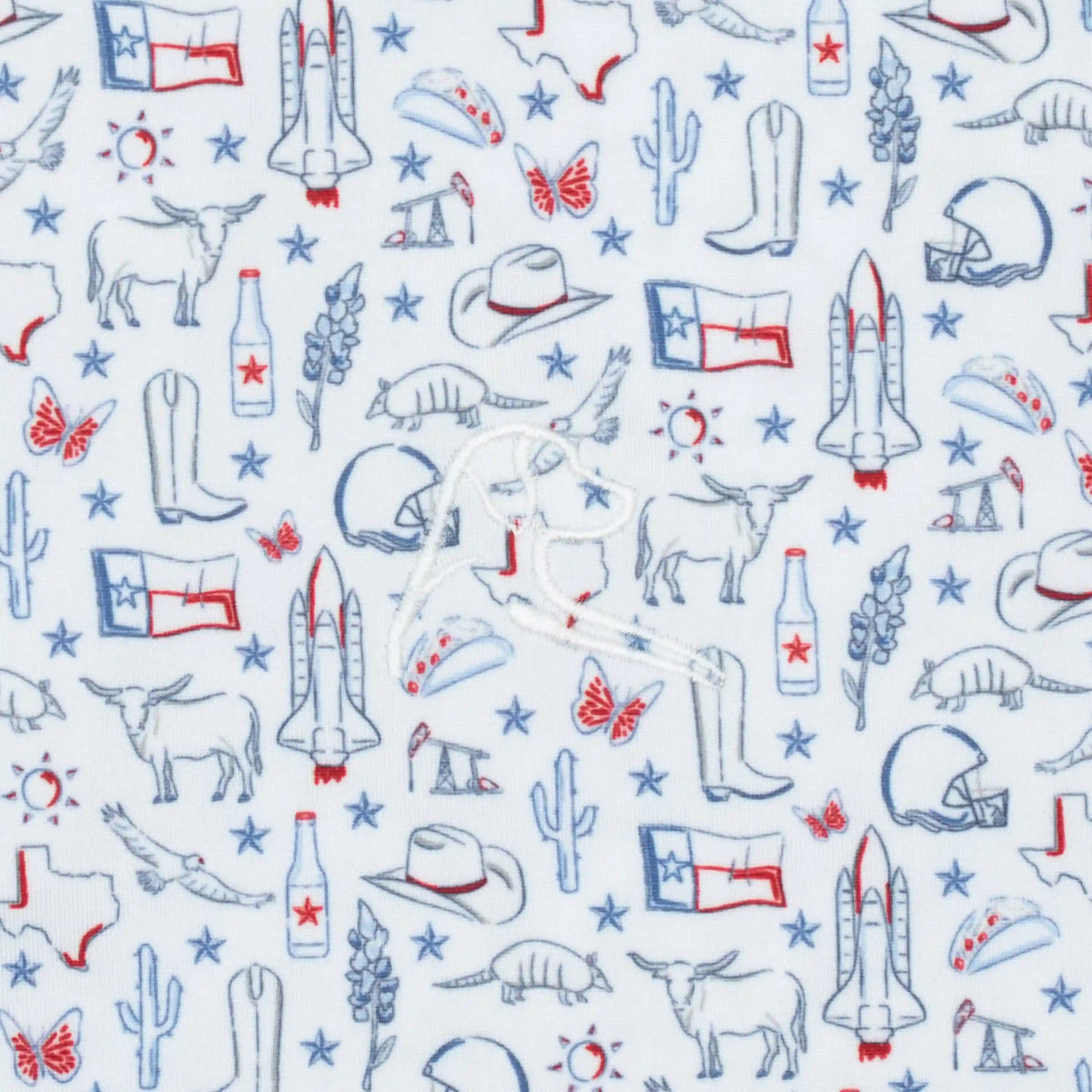 The Texan | Performance Polo | The Texan - White/Short Stop Blue - TX