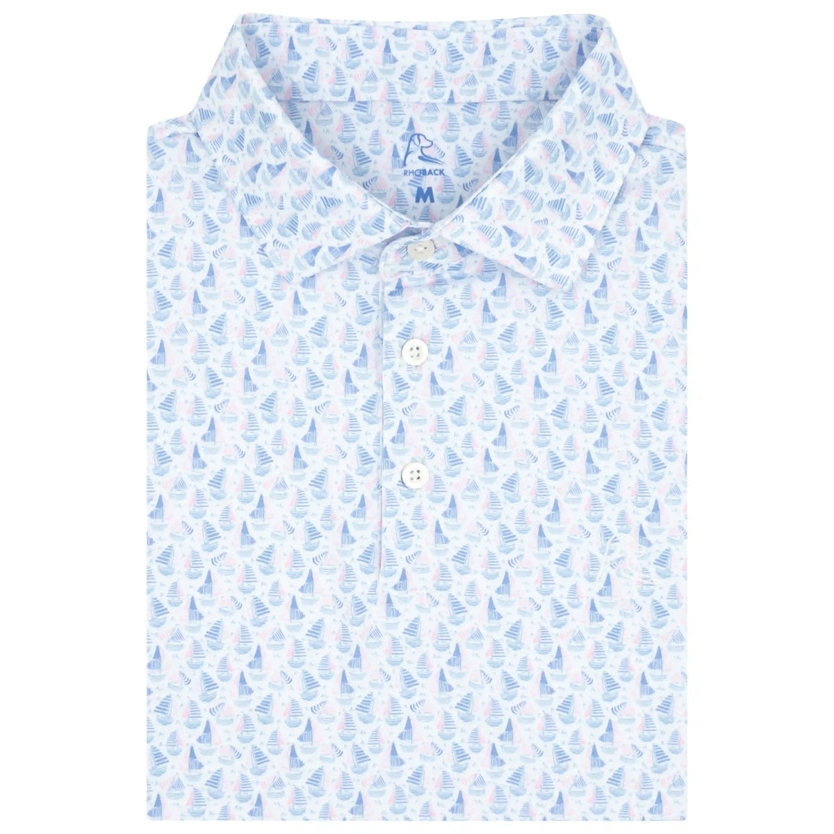 The First Mate | Performance Polo | The First Mate - White/Lavender Blue