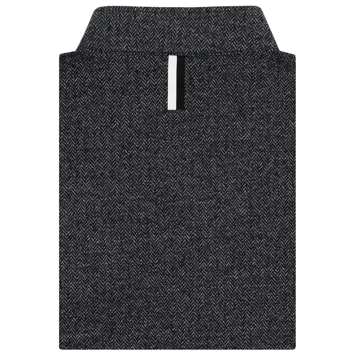 Herringbone Jacquard Performance Q-Zip | The Herringbone - Black/White