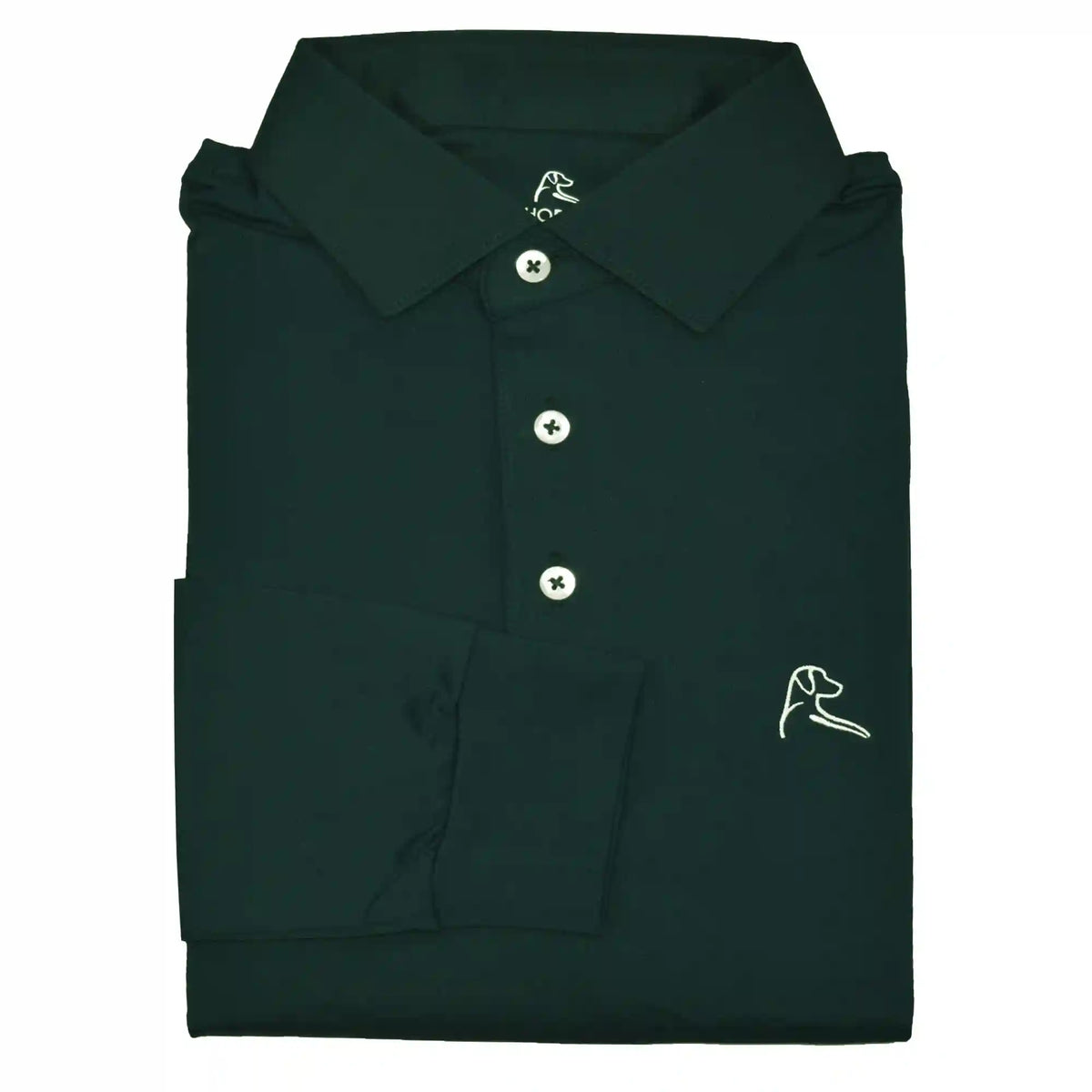 Solid | Long Sleeve Performance Polo | Solid - Ponderosa Green