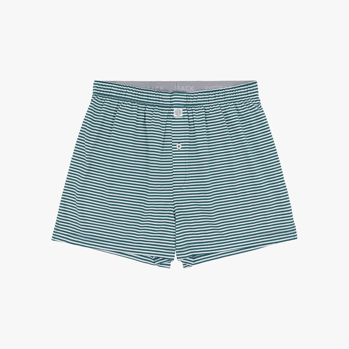 Breeze Performance Boxer | The Birdie Stripe - Midnight Green/White