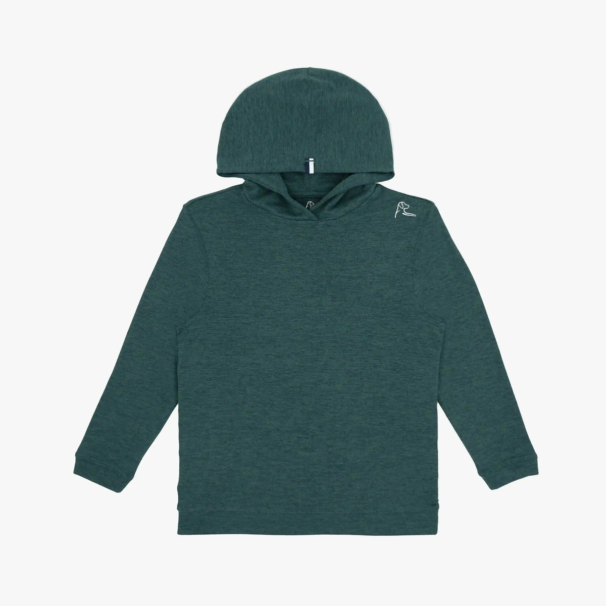 Youth Hesi Performance Hoodie | Heather - Ponderosa Green/Willow Green