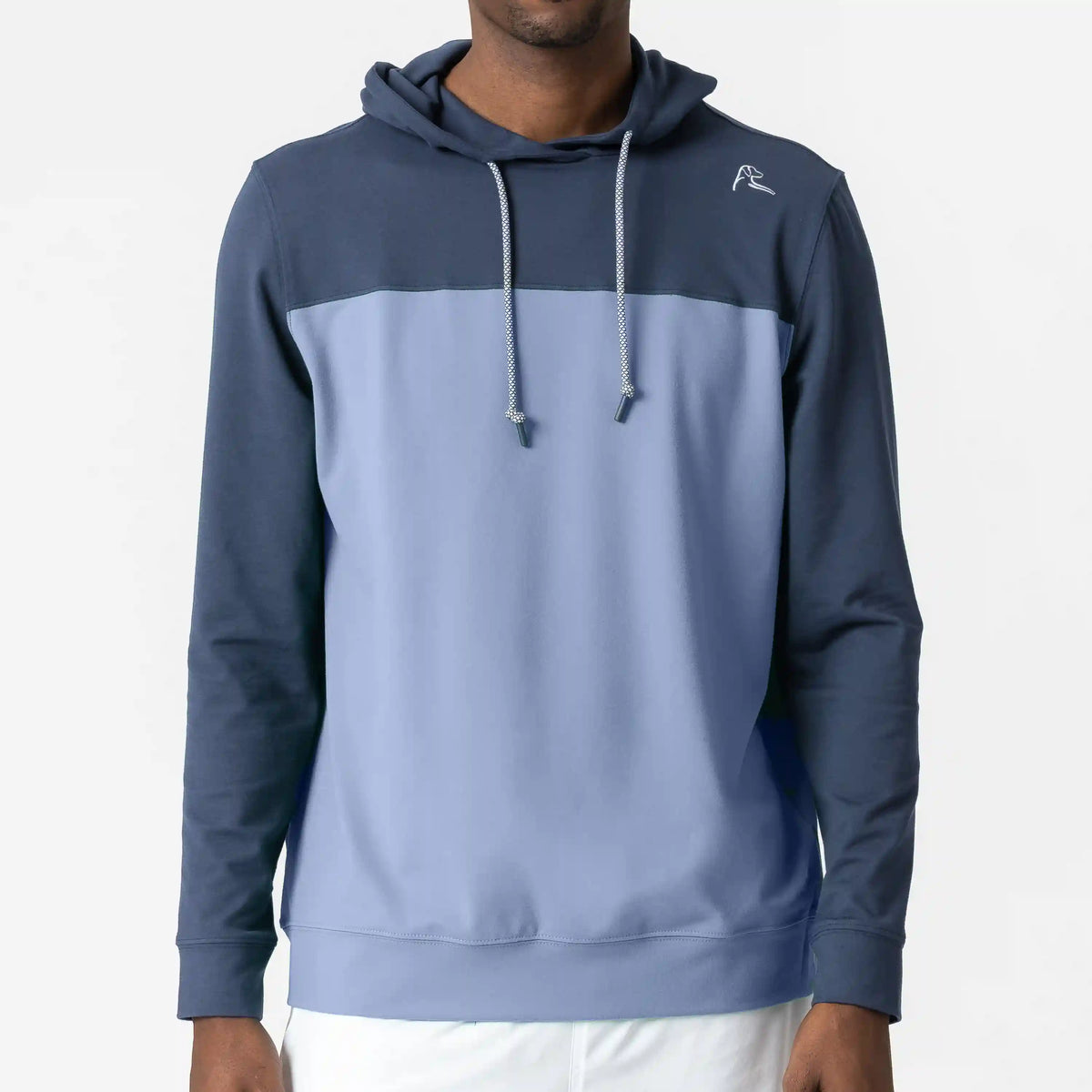 Hesi Performance Hoodie | Colorblock - Coastal Blue/Oxford Blue