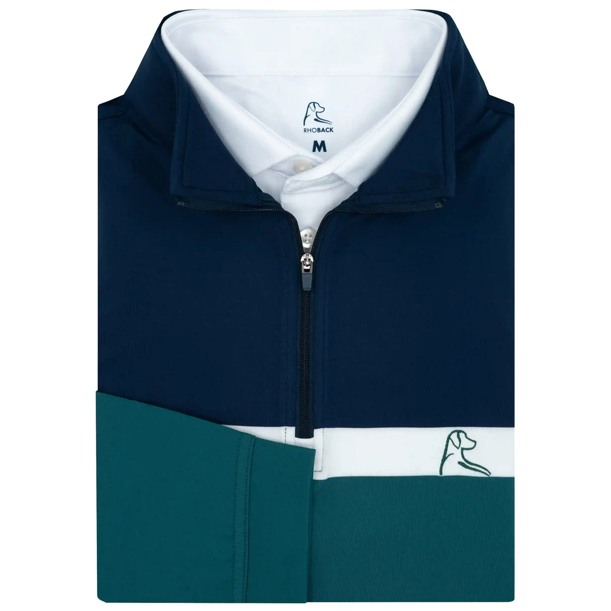 Horizon Block Performance Q-Zip | The Horizon Block - Midnight Green/Fleet Navy/White