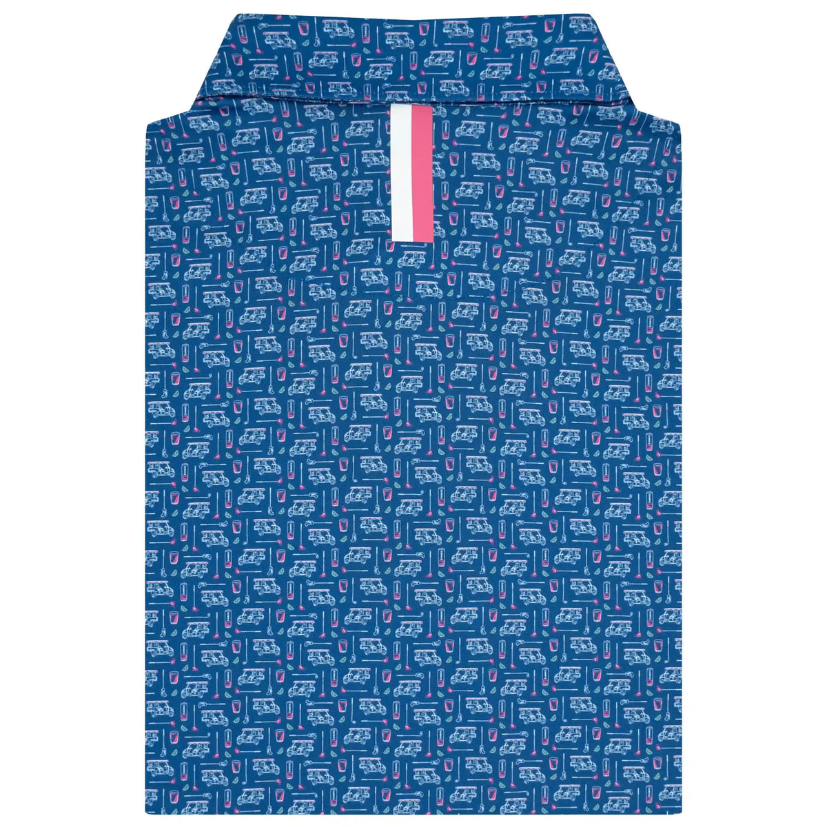 The Bev Cart 2.0 | Performance Polo | The Bev Cart 2.0 - Short Stop Blue/White