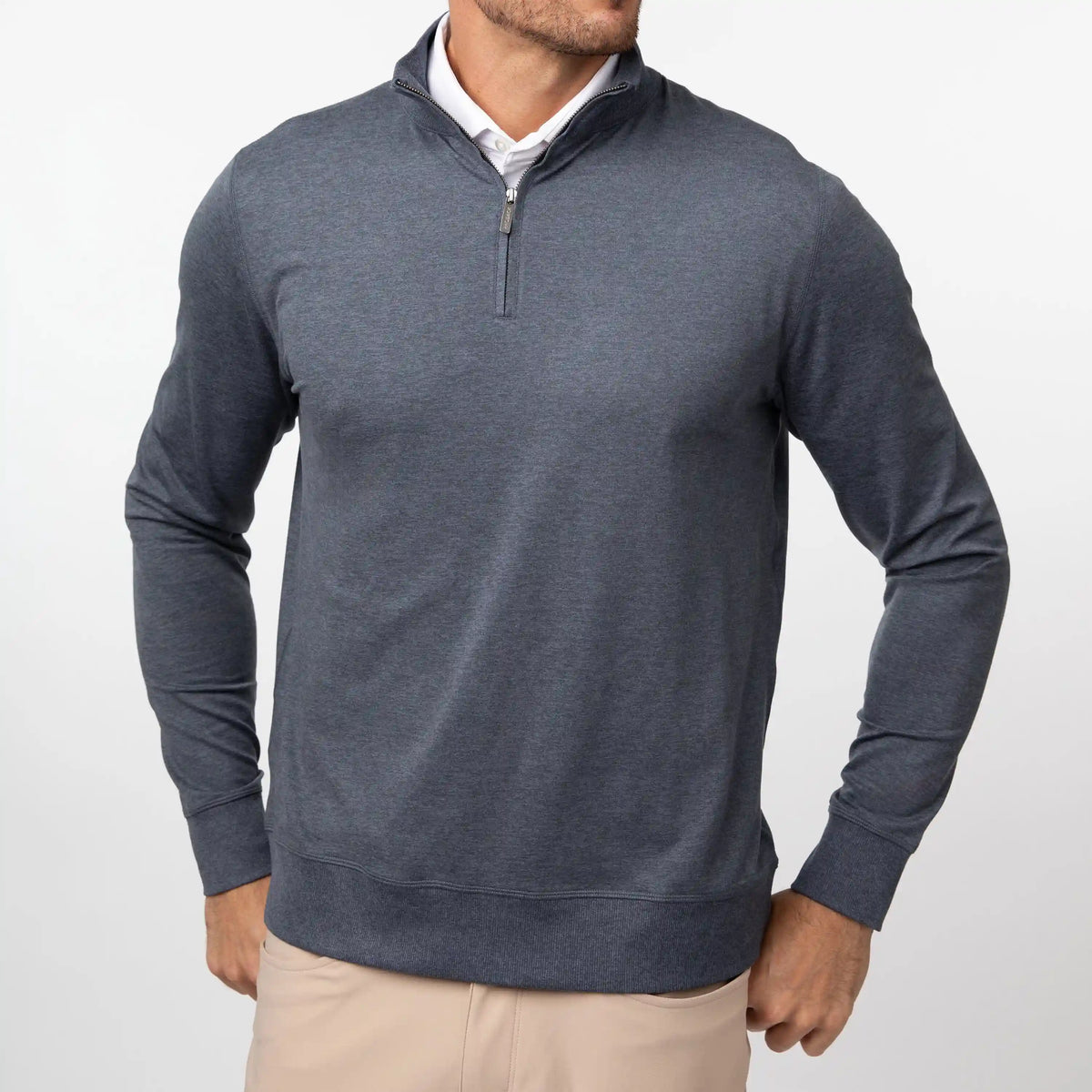 Pace Q-Zip Pullover | Heather - Postgame Grey/Everest Grey